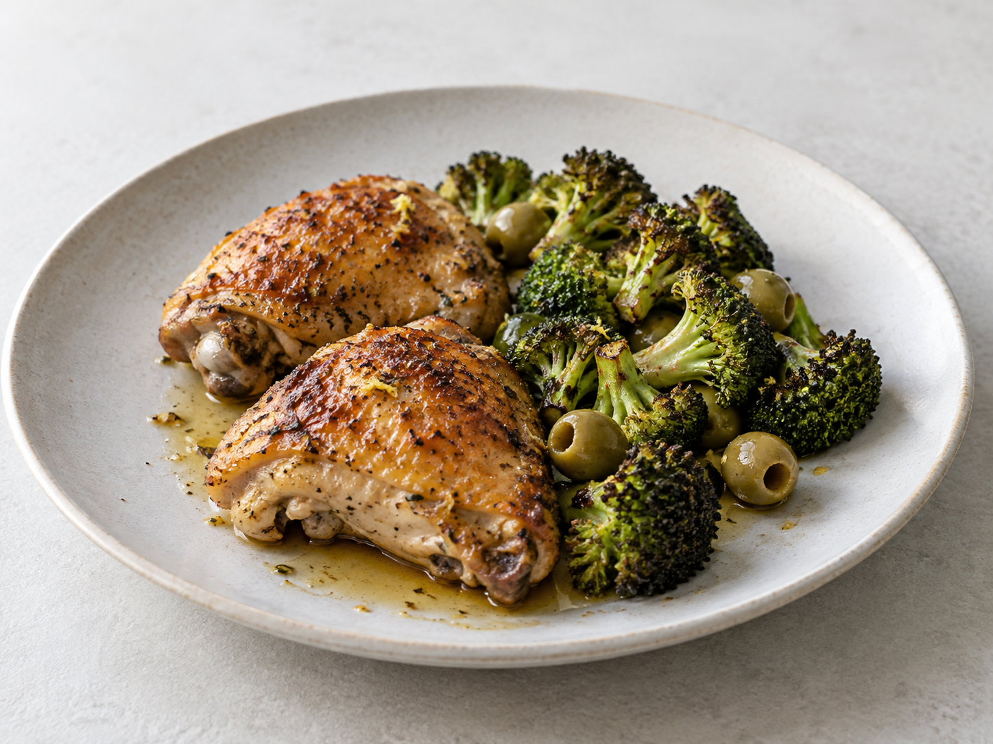 Citronkylling med oliven og ovnbagt broccoli