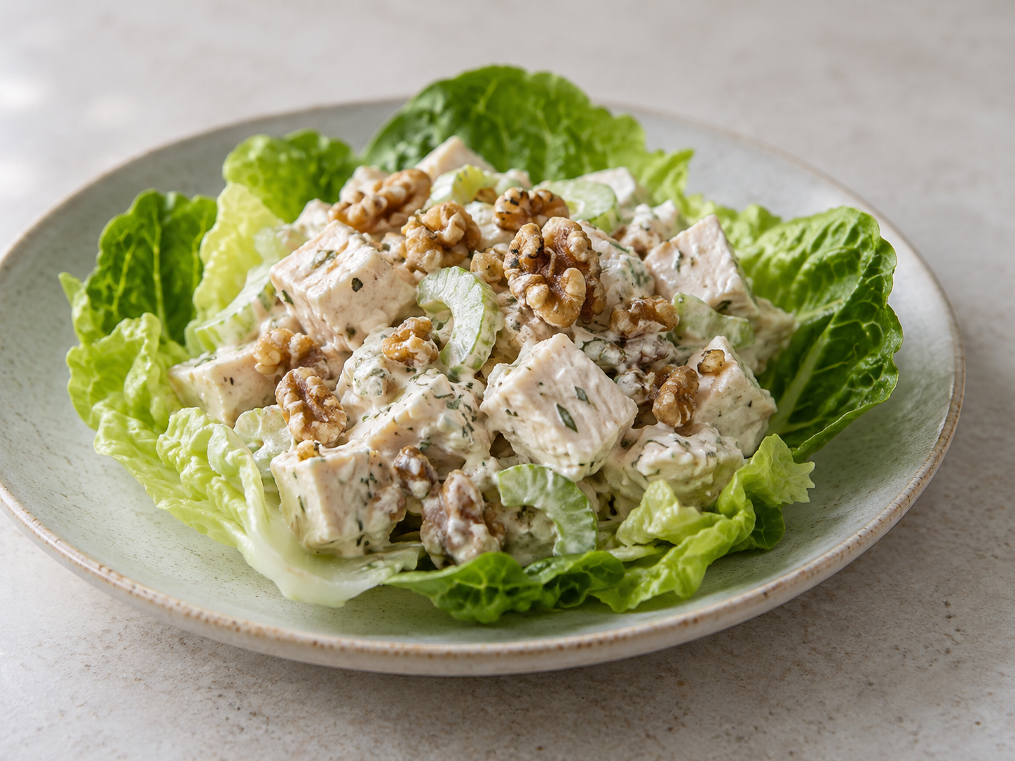 Kyllingesalat med selleri, valnødder og estragon